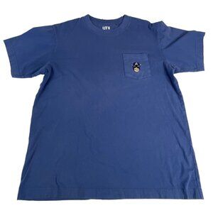 UT Marvel X Jason Polan Men's Retro Captain America T Shirt M Blue Short Sleeve